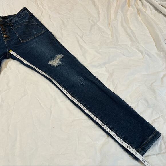 Judy Blue Patch Pocket Button Fly Skinny Jeans size 7/28 - Picture 9 of 14